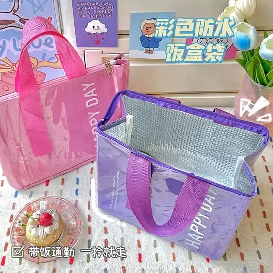 Saco de almoço bonito à prova dwaterproof água isolamento térmico grande capacidade bolsa estudantes da escola primária