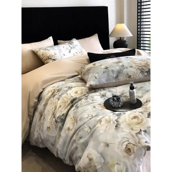 Roland Home Textiles American High Count Puro Algodão Escovado Cama Conjunto de Quatro Peças Leve Luxo Algodão Engrossad