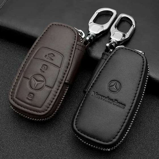 Dedicado ao Benz S320L Capa de chave de couro genuíno S450L Fivela Benz S350L Capa de chave Produtos de decoração de car