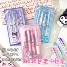 Sanrio genuíno de secagem rápida gel caneta imprensa caneta estudante gel caneta exame escova pergunta caneta preta escr