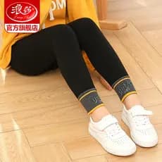 Langsha Leggings para meninas calças compridas outono inverno estilo forro de lã engrossado calças quentes meninas bebê