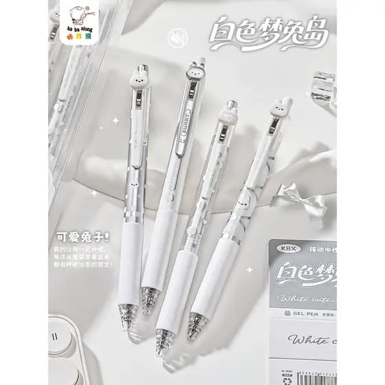 Caneta de gel limitada Bunny Caneta de gel de imprensa fofa de desenho animado de alto valor Caneta de perguntas pincel