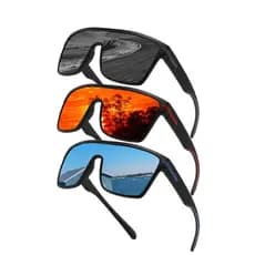 Moda polarizada quadrada óculos de sol grandes Anti-reflexo óculos de ciclismo UV400 óculos de sol unissex