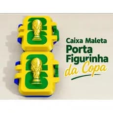 Caixa Maleta Porta Figurinha Copa do Mundo 2026 Futebol Brasil Organizador Brasileiro Neymar Penta