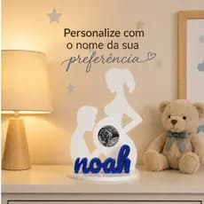 Porta Retrato para Foto de Ultrassom Personalizado com Nome Decoração Mamãe Bebê Gravidez Sala Masa Decoração