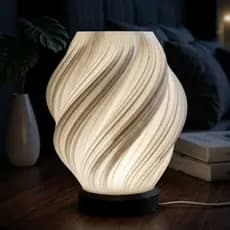 Luminária Abajur de Mesa Espiral Luz Quente Luz Fria Design Moderno Aconchegante Quarto Sala Mesa Decoração Aesthetic