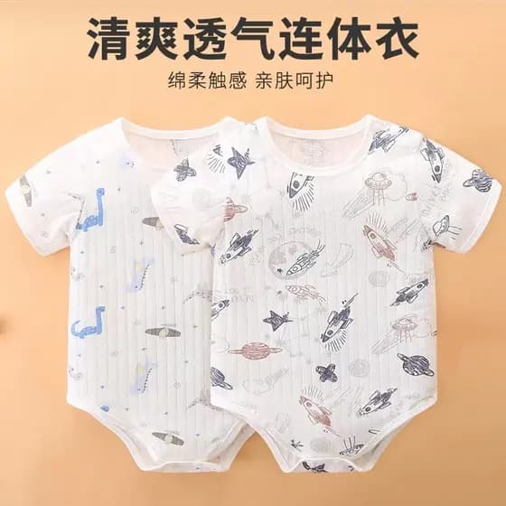 Bebê macacão primavera verão estilo fino macacão bebê recém-nascido macacão verão bebê triângulo macacão