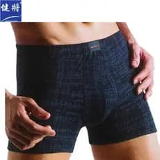 9542/4K558 Jianjiang (2 preços) Cuecas boxer masculinas de camada dupla de algodão puro/calças gordas cuecas boxer de al