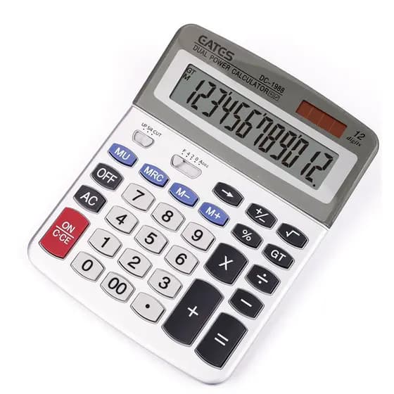 EATES/EATES DC-1988 Calculadora grande Solar Dual Power Tela grande Botão grande Loja Use contabilidade de computador Qu