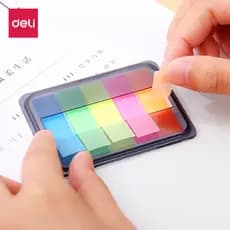 Etiquetas de classificação Adesivos de notas coloridas Notas adesivas 5 cores Adesivos indicadores de filme fluorescente