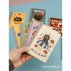 Mini caderno portátil portátil tamanho pequeno a6 caderno com cola caderno de bolso notas de ilustração Original linha H