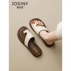 Zhuosini chinelos sandálias femininas 2026 verão novo estilo flip-flops praia sapatos femininos Retro ao ar livre Wear f
