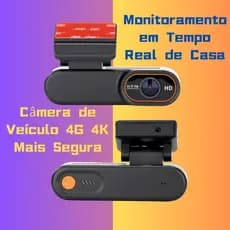 Câmera de painel conectada 4G DVR automotiva dashcam 4K GPS visão noturna Lente Dupla Sensor G Uber/99Taxi