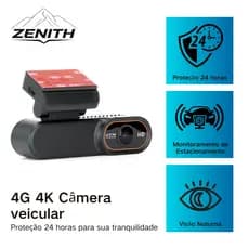 DVR Automotivo Câmera Veicular 4G 4K Lente Dupla Dashcam Visão Noturna Full HD Ângulo Amplo Taxi Uber