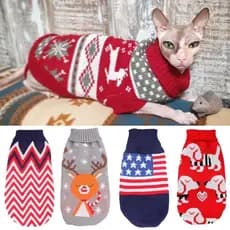 Suéter Clássico De Inverno Para Gatos Gotas Sphynx Roupas Animais De Estimação De Natal Ktten Kedi Puppy P