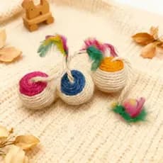 1 Pc Brinquedo Do Gato Sisal Coçar Bola Treinamento Interativo Para Gatinho Pet Suprimentos Fe