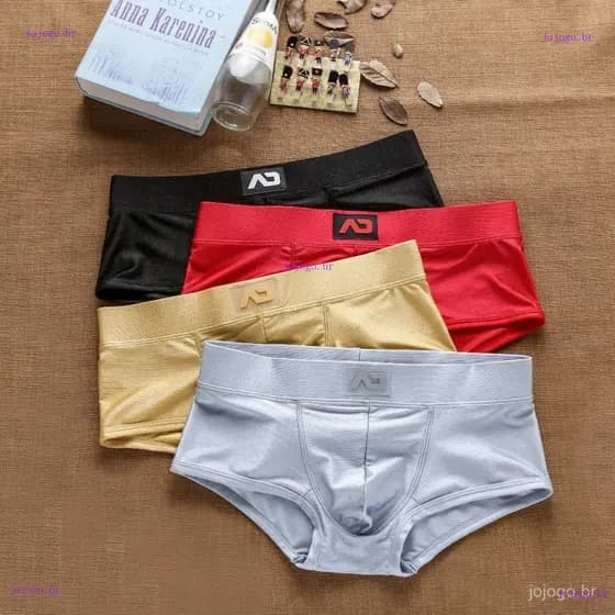 Cuecas Boxer Masculinas de Couro Respiráveis, Confortáveis e Elegantes PZ4W