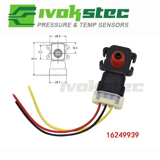 Sensor de Pressão Absoluta do Coletor (MAP) e Conector 16249939 para Buick Lucerne, Cadillac XLR, DTS, STS, Chevrolet Av