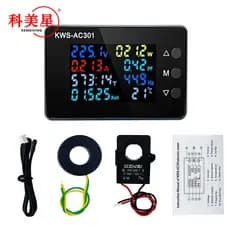 Medidor de Tensão AC KWS-AC301, Medidor de Corrente e Tensão 100A, Medidor de Tensão Digital 50-300V
