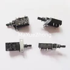 Interruptor de chave original 100% novo, com travamento automático, modelo PWL-2P2T, com suporte unilateral de 3 a 6 pin