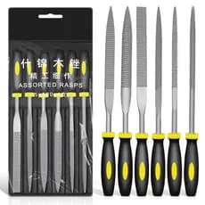Conjunto de limas para marcenaria com limas triangulares e semicirculares de dentes finos para mogno e madeira dura, lim