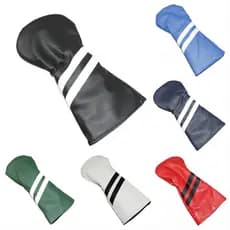 Capas para tacos de golfe com duas listras diagonais para tacos de madeira, disponíveis em várias cores, em estoque para