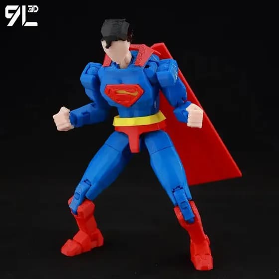 9L3D Titan13 Superman Robô Articulado para Jogos de Pais e Filhos, Figura Móvel Multiarticulada de Anime, Alívio de Estr
