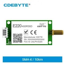 Módulo Sem Fio LoRa LLCC68 RS485 433Mhz 470Mhz 30dBm 10km Transceptor Receptor Sem Fio de Longo Alcance E220-400R30D Mód