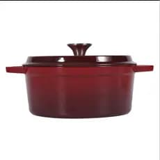 Panela de ferro fundido, panela esmaltada, panela antiaderente de fundo plano para uso doméstico, panela para guisados,