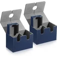 Caixa para Baralho de Cartas com Bandeja para Dados para MTG, Suporte para Cartas em Couro PU com Ímã Forte, Organizador