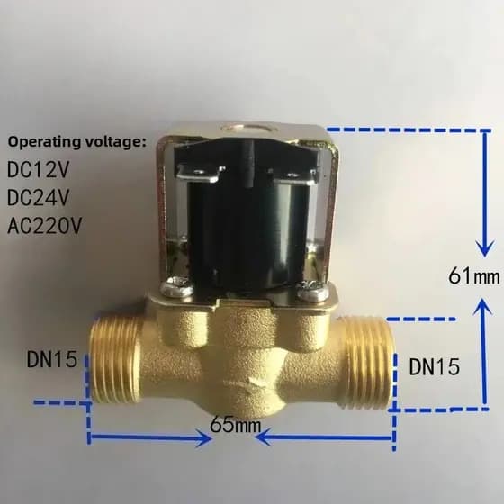 Válvula Solenoide Elétrica de Rosca Macho 1/2" 3/4" Normalmente Fechada DC 12V 24V AC 220V, Válvula de Controle de Água,