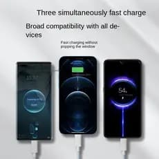 Cabo de Carregamento Rápido 3 em 1 100W para Poco, Cabo Carregador Micro USB Tipo C, Cabo de Carregamento USB C M
