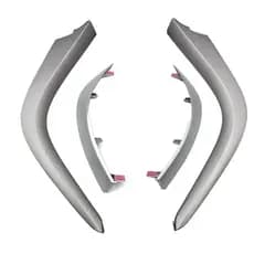 1Set Center Air Vents Chrome Trim Strip For Toyota Corolla Altis 2007-2013 Dashboard Lower+Upper Trim Cover Silver Grey
