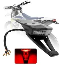 Lanterna Traseira de Motocicleta com Suporte, Lâmpada de Sinalização Traseira LED Universal, Indicador de Freio para ATV