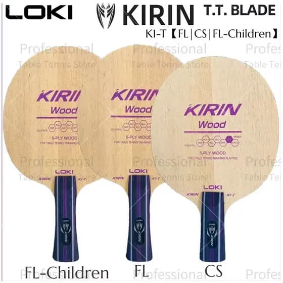LOKI Kirin K1-T Lâmina de Tênis de Mesa, Base de Madeira de 5 Camadas, Base de Treinamento, Ataque Rápido em Arco, Raque
