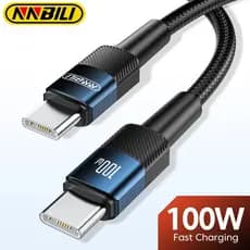 Cabo USB Tipo C para USB C NNBILI 100W, Carregador de Carregamento Rápido PD, Cabo Tipo-C para Macbook,,,