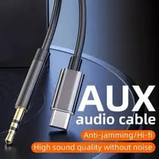 Cabo Adaptador USB Tipo C para Conector de Áudio de 3,5 mm para Fones de Ouvido e Alto-falantes de Carro para Sa