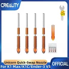 Bico Unicornio Creality K1C, Kit de Bico de Troca Rápida, Bico Tri-metálico Integrado de Alto Fluxo para K1 Max/K1C/Ende