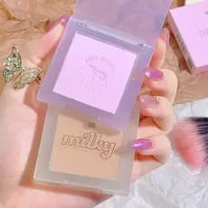 xixi Milky Galaxy Blush Soft Mist Cor Única Roxo, Paleta de Blush Matte, Laranja Vibrante, Maquiagem Nude, Contorno Aces