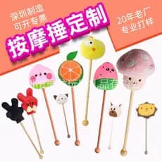 Martelo de massagem personalizado em formato de fruta (pêssego, limão, etc.) para massagem nas mãos, massageador de cost
