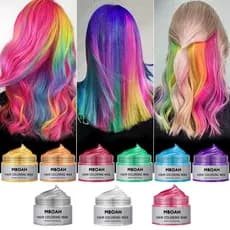 Creme de tintura capilar de uso único, tintura capilar vibrante, cera modeladora para cabelo, argila para cabelos grisal
