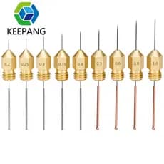 10 peças de bico de limpeza em aço inoxidável para brocas 0.2/0.3/0.4/0.5/0.6-1.2mm, broca para PCB, peças para impresso