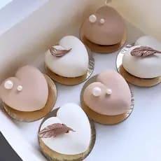 Formas de Silicone para Confeitaria, Molde 3D em Forma de Coração para Chocolate, Mousse, Bolo, Sobremesas, Mini Muffin,