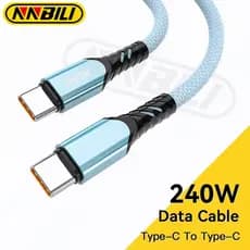 Cabo USB C para Tipo C NNBILI 240W, Carregamento Super Rápido, Cabo de Dados Tipo C PD para 15 16