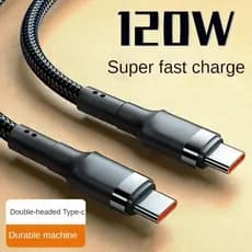 Carregamento Super Rápido PD 120W para S24 S23, Cabo USB C para USB Tipo C para 15 Plus Pro Max 11, Carre