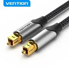 Cabo de Áudio Óptico Digital Vention Toslink SPDIF Coaxial 1m 2m para Amplificadores, Blu-ray, Xbox 360, PS4, Soundbar,