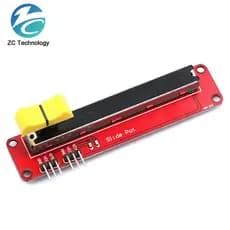 Potenciômetro Deslizante 10K Módulo Linear Saída Dupla para Arduino AVR Bloco Eletrônico