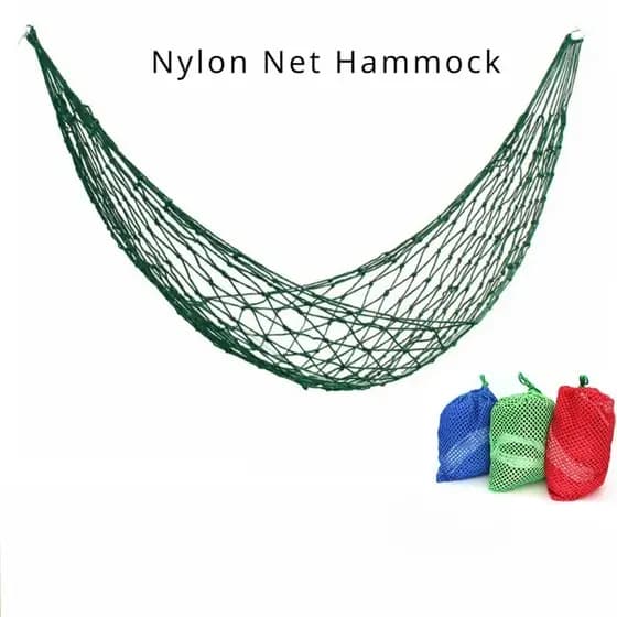 Rede de Descanso de Nylon com Malha para Acampamento ao Ar Livre, Redes de Dormir Suspensas com Malha, Rede de Dormir Po