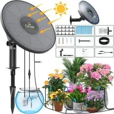 Sistema de irrigação por gotejamento solar, sistema de irrigação automático com de 2200mAh e 6 modos de temporiz