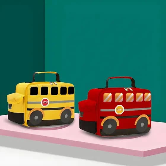 1 unidade de bolsa térmica infantil para carro, bolsa de piquenique com desenho animado fofo, bolsa portátil para refeiç